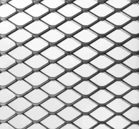 Close-up of 4mm expanded aluminium gutter guard mesh